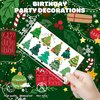 105 PCS Christmas Tree Temporary Tattoos Birthday Party Decorations Supplies Favors Mini Merry Xmas Tree Cute Decor Tattoo Stickers Gifts For Game Boys Girls Classroom School Prizes Reward