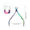 Mudder 3 Packs Cuticle Nippers Cuticle Cutter Stainless Steel Professional Nail Cuticle Trimmer Pointed Blade Cuticle Remover Scissors Pedicure Manicure Tool for Fingernails and Toenails (Rainbow)
