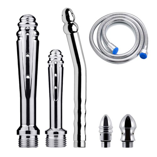 Shower Douche Enema Kit,Metal Shower Heads,Shower Nozzle System Handheld Shower for Cleanse Kit - with 59 inch Hose (3 Style)
