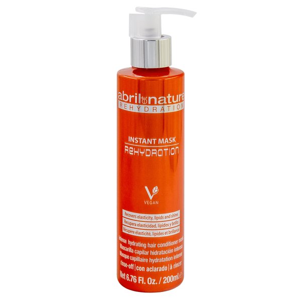 abril et nature - Rehydration Hair Mask - Maximum Hydration for Dry Hair - Returns Flexibility and Healthy Appearance - Professional Hairdressing Treatment - 200 ml