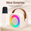 Toys Karaoke Microphone Machine for Kids, 4-12 Years Old Birthday Gifts for Girls, Karaoke Toys Gifts for Girls Boys Age 6, 7, 8, 9, 10, 12 +Year Old Portable Bluetooth Singing Mic Speaker-Beige