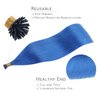 WENNALIFE I Tip Hair Extensions Human Hair, 50g 100s 14 Inch Blue Remy Itip Human Hair Extensions Invisible Itips Straight I Tips Fusion Extensions Real Human Hair