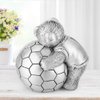 Metal Piggy Bank Little Bear with Football Money Box Saving Pot Piggy Bank Home Decor Kids