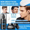 JunKuJK 2PCS Mens Moisturizer Face Cream,Refreshing and Non-greasy Mens Face Moisturizer Cream,Long-lasting Moisturizing Mens Lotion,Mens Facial Moisturizer Skin Care Kit for All Skin Types