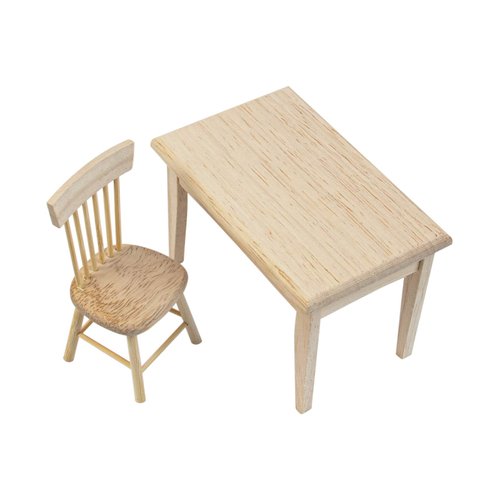 AUEAR, 5 Pack 1 12 Miniature Dining Table Chair Wooden Furniture Accessories Furniture Set