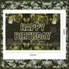 Military Camo Happy Birthday Backdrop Banner Army Camouflage Theme Background Decor for Veterans Soliders Men Boys Birthday Party Favors Decorations Supplies 72x43in-BECKTEN