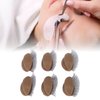3 Pairs Replaced Eyelids Silicone Double Eyelashes Replacement Eyelids for Mannequin Head Practice Removable Eyelids with Double Layer Eyelashes Eyelash Extension Practice Eyelid (Brown)