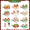 Konsait Christmas Glasses 24 PCS Christmas Party Glasses, Christmas Kids Party Favors Christmas Paper Glasses Adult Party Favors Christmas Party Favors Reindeer Christmas Tree Glasses 12 Styles