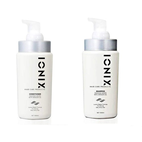 ISO Beauty Ionix Black Diamond Organic Shampoo & Conditioner With Argan Oil (1000ml each) Special Repair Formula