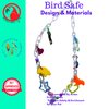Bonka Bird Toys 1536 Charm Necklace Toy Cage Links Cages Parrot Birds Parakeet Plastic Charm Swing Perch Cockatiel Small Climbing Playground Supplies