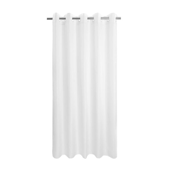 Extra Long No Hook Shower Curtain or Liner Soft Microfiber - 96" Length Fabric Shower Curtain Liner Set, Machine Washable & Water Repellent, White, 71x98