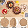 Pot Holder Trivet Set 4Pcs Pot Holders for Kitchen 8 Inch Trivets for Hot Dishes Round Cotton Hot Pads Trivets for Hot Pots Kitchen Table Decor Hot Mats for Thanksgiving Christmas Cooking Baking