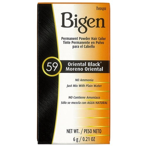 Bigen Permanent Powder Hair Color 59 Oriental Black 1 ea (Pack of 10)