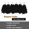 Bob Spring Twist 6 Inch Cute Spring Twists Crochet Braids Short Passion Twist Hair Pre-twisted Fluffy Twist Bomb Twist Handmade Twist Hair Extensions (6Packs, 1B#)