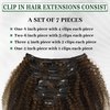 Anrosa Afro Kinky Curly Clip ins for Black Women Piano Natural Black mixed with Chocolate Brown Full Head with 17 Clips 12 Inch Thicken Double Weft Brazilian Hair Curly Extensions Clip in 120g