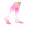 Doc Miller Open Toe Compression Socks Women and Men 20-30mmHg, Toeless Compression Socks Women, Support Shin Splints, Calf Recovery, Varicose Veins, 1 Pair Small Pink Pink White