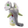 Cate & Levi Party Elephant Hand Puppet with Movable Mouth - Montessori Toys for 1 Year Old - Made in Canada - Eco Friendly Polar Fleece - with Movable Mouth