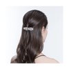 EVER FAITH Silver-Tone Austrian Crystal CZ Art Deco Flower Tear Drop Hair Barrette Clip Clear