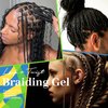immetee Braiding Gel, Twist and Lock Gel All Day Hold, Edge Control Gel for Afro Hair, Frizz Control Hair Gel with Brush. 200g/7.05Oz (Pink)