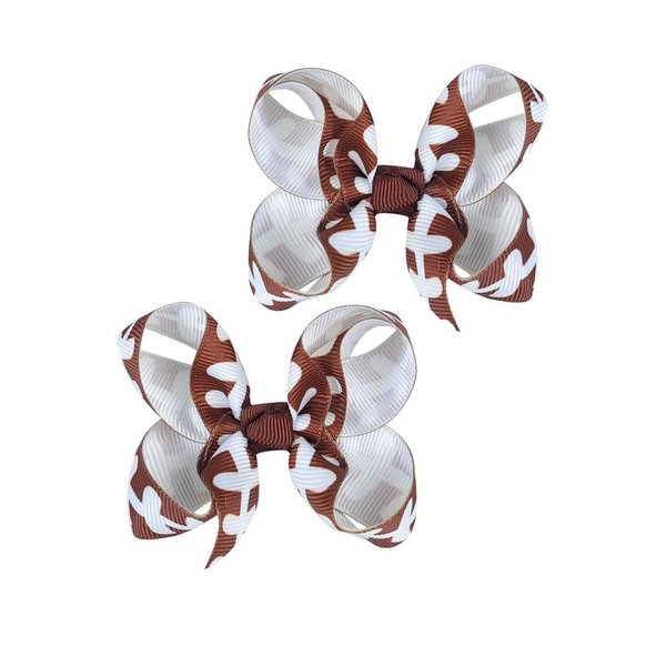 Football Hair Bow Clip Baby Girls Football Hair Barrettes Pin Football Bowknot Hairpin BBG63 (D0)