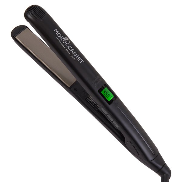 Moroccan Hit 1-Inch Titanium Ceramic Flat Iron Hair Straightener with Variable Temp and LCD Display by Moroccan Hit