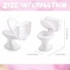 2 Pieces Mini Toilet Seat Toy Doll House Furniture Miniature Classic Bathroom Baby Toilet Toy Tiny Cake Topper Bathroom Furniture Dollhouse Accessories (White)