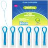 Floss Threaders, Deep Clean Dental Floss Threader for Braces, Bridges, and Implants 210PCS(6Pack),Blue