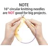 Size 6 Circular Knitting Needles 16 Inch Set Round Metal Kit