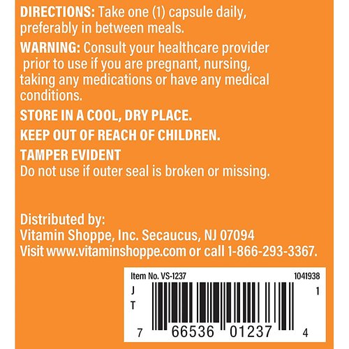 The Vitamin Shoppe Taurine 500MG, A Free Form Amino Acid, Antioxidant That Supports Cellular and Cardiovascular Health with Vitamin B6, Brain and Memory Support (100 Capsules)