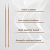 400Pcs Pointed Cotton Swabs in Storage Box - Precision Microblading Cotton Swabs with Wooden Sticks, 4 Inch Cotton Swabs for Makeup, Cleaning Nail Polish, Eyebrow, Tattoo Permanent Supplies, Craft