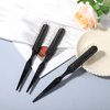 ZEYIYER 3PCS Wig Brush for Synthetic Hair, Professionals Wig Comb, Portable 3 Row Comb for Natural Hair, Pointed Tip Metal Hair Comb Synthetic Hair Brush(Black)