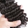 Deep Wave Bundles Human Hair Deep Human Hair Bundles Unprocessed Brazilian Virgin Hair Extensions for Black Women Natural Black Color 16 18 20 inch