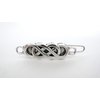 Generic 2 extra tiny small silver metal celtic knot hair clip for fine thin hair, 7