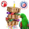 Bonka Bird Toys 3734 Clown Box 11" x 5.50", Medium Parrot Chew Shred Foarage Cage Toy, African Grey, Quaker, Piuonus, and Similar