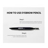 DASHU Good Looks Dark Gray Eyebrow Pencil w/Dual-Sided Screw Brush & 0.16 Inches Square Tip for Easy Drawing | Sweat-Proof & Long-Lasting Korean Eyebrow Pencil Brow Definer Fills Eyebrow Makeup