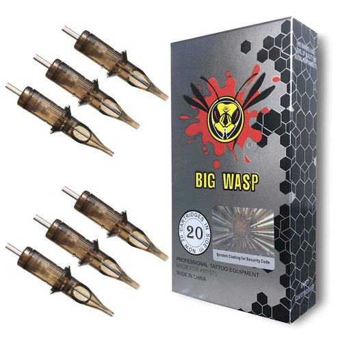 BIGWASP #12 Standard 3RS Tattoo Needle Cartridges 3 Round Shader 20Pcs (Generation 3)