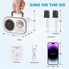 Mini Karaoke Machine for Kids Adults, Fun Portable Bluetooth Speaker with 2 Wireless Microphones, Stereo Sound Enhanced, Rich Bass, Cute Music Toys for Girls and Boys Ages 3-12 to Sing Loudly