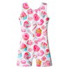 HOZIY Gymnastics Leotards for Girls 4t 5t Pink Candy Cake Lollipop Biketard Sweet Kids Unitards