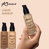 Khasana Moisturizing Liquid Foundation, Flawless Matte Finish Makeup, Full Coverage & Longwear, Lightweight Foundation Formula #16 Chestnut
