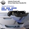 Interior Door Handle Kit Front Left Driver Side Compatible with 2007-2014 Chevy Silverado Avalanche Suburban Tahoe GMC Sierra Cadillac Escalade ESV EXT Replace OE# 20833606 80374 20871488 Repair Set
