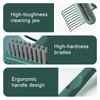 RHOS Hair Brush Cleaning Tool Comb Cleaning Brush Hair brush Cleaner Comb, 2-in-1 Hair Brush Cleaning Tool, Remover Rake for Removing Hair Dust,Home and Salon Use(2 Pack-Green)
