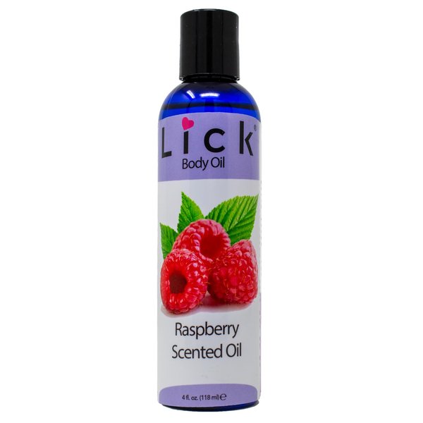 LICK Raspberry Scented Body Oil Gel - Vitamin E Infused, Moisturizing and Hydrating After Shower Body Oil, Natural and Gentle with Soothing Aromatherapy and Antioxidant Protection