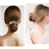 KuuGuu 4 PCS Rhinestone Inlaid Flower Hair Comb for Women Girls Floral Hair Side Combs Sparkle Crystals Hair Pin Bridal Wedding Hair Accessories for Christmas, Parties, Prom, Dance
