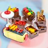 BrickBounty 190 Pcs Supermarket Building Block Set Compatible with City-Food, Restaurant-Kitchen Kit with Hotdog-Stall-Ice-Cream-Turkey-Banana Handcart Fish Crab