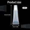 Hariendny 10 Pack Refillable Travel Toothpaste Tube Empty Lip Gloss Tubes 10ml Small Squeeze Bottles Mini Cosmetic Tubes Clear Soft Empty Lip Balm Containers Mini Lipgloss Cream Dispenser