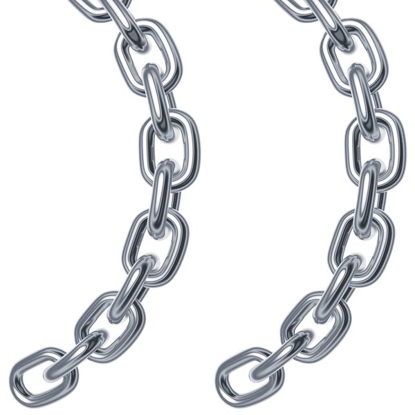 2 Pcs 5/32 x 23 Inch Link Chain 304 Stainless Steel Coil Chain for Transport Tie Down Binder Chain Pulling Towing Hanging, Home, Camping, Pet Towing, 4mm