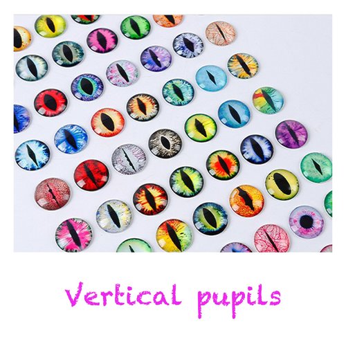 XIYONALI 100PCS Eye Beads Nail Charms, 3D Crystal Animal Decoration, Medium Acrylic Rhinestones, Round Nail Art Accessories for DIY Manicure (0.31in)