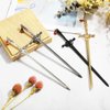 Mabor 4PCS Ancient Style Sword Hair Pin Chopsticks for Long Hair Chinese Hair Bun Hair Sticks Chinese Style Accessories for Women Girls Gifts
