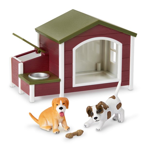 Terra by Battat – 5 Pcs Dog House Playset –Toy Dog Figurines for Kids 3-Years-Old and Up