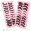 10 Pairs Wispy Lashes Pearl False Eyelashes Fluffy Natural Look False Eyelashes Thick Soft Curly Lash Extensions - Easy Application-Bling